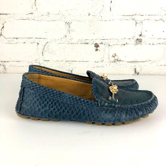 Coach Arlene Snakeskin Embossed Loafers - Picture 2 of 11